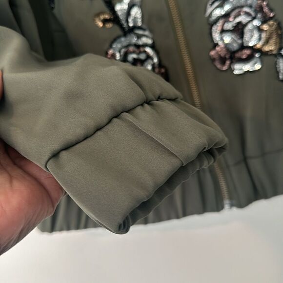 Chico’s Collectibles Embroidered Bomber Jacket 1=8-10 - Picture 4 of 7